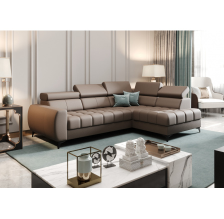 Rohová sedací souprava PORTO MINI přírodní kůže 170x255 cm - pravá, přírodní kůže - volitelná barva