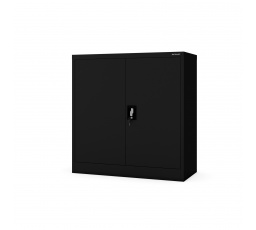 Kovová skříňka s dveřmi BEATA, 900 x 930 x 400 mm, černá