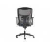 Křeslo kancelářské York Síť černá s područkami bez podhlavníku