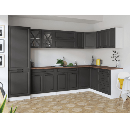 Rohová kuchyňská linka Simea grafit MAT Rohová kuchyňská linka Simea grafit MAT
