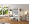 Dvoulůžková patrová postel GARET 180x80 Bílá+Lanýž
