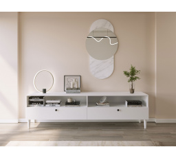 Televizní stolek DULLUM 200, bílá/bílá