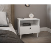 Noční stolek DULLUM 60, bílý/bílý
