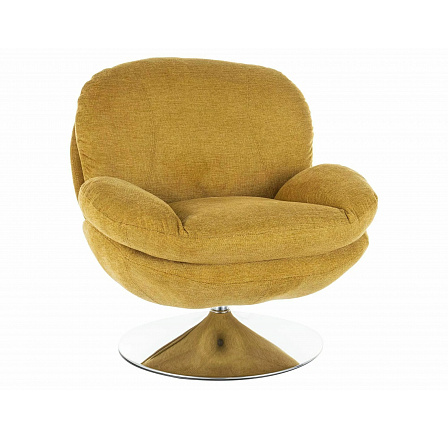 Otočné křeslo BRIGITTE BREGO, Curry 68/Chrom