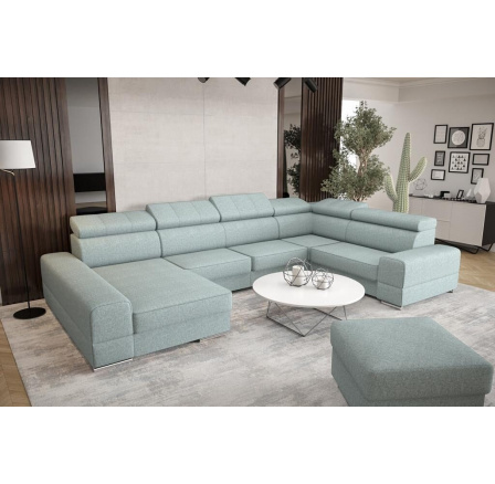 Rohová sedací souprava ROYAL MAX II průměr 230x375x185 - mátová , pravá