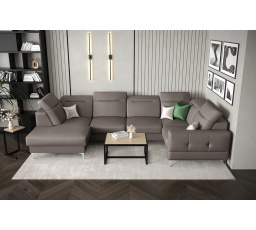 Rohová sedací souprava MALIBU MAX II 180x350x182 cm přírodní kůže - přírodní kůže - volitelná barva, Pravá strana