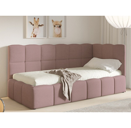 Postel TUNIS-W - úložný prostor – otevírání od nohou, 90x200 cm, Velutto 14, Pravá Postel TUNIS-W - úložný prostor – otevírání od nohou, 90x200 cm, Velutto 14, Pravá