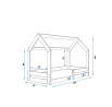 Postel Domek 1 160 x 80, Bílá