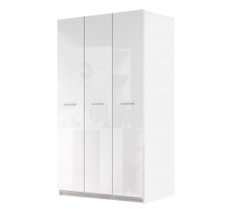 PARADISE 1 - Šatní skříň Bílá + Bílá lesk