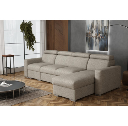 Sedací souprava Petrit I pravá Aragon hnědošedá