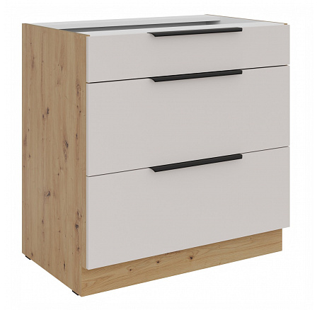 Kuchyňská skříňka Vega 80 D 3S dub artisan/kašmír