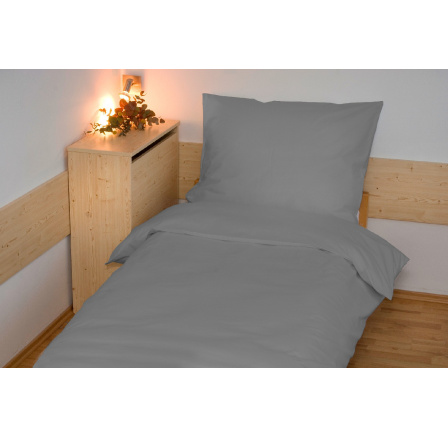 Povlečení bavlna UNI 140x200, 70x90cm tmavě šedá