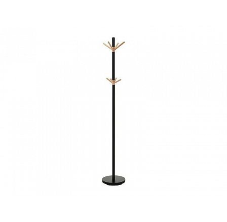 Věšák UNO, Černý/Buk Věšák UNO, Černý/Buk