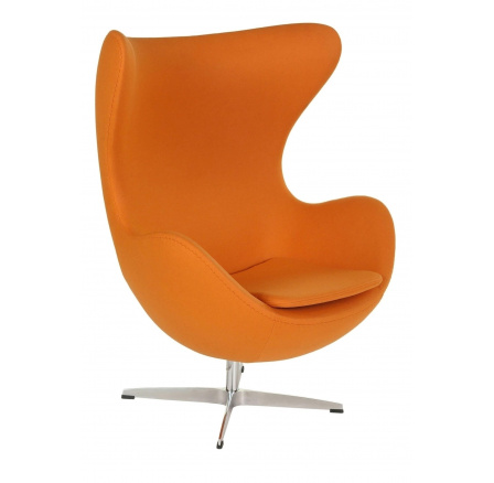 Křeslo Vejce oranžový kašmír 11 Premium