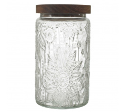 Sklenice Cisele s akáciovým víkem 1l       květiny