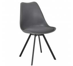 Šedá židle Atom