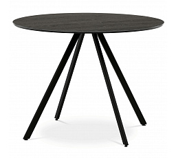 Kulatý jídelní stůl 100x100cm, lamino, šedý dub, HT-R5010 GREY