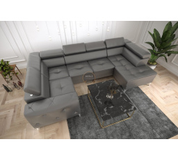 Rohová sedací souprava ORION MAX II s funkcí spaní 165x350x185 cm přírodní kůže - přírodní kůže - volitelná barva, levá