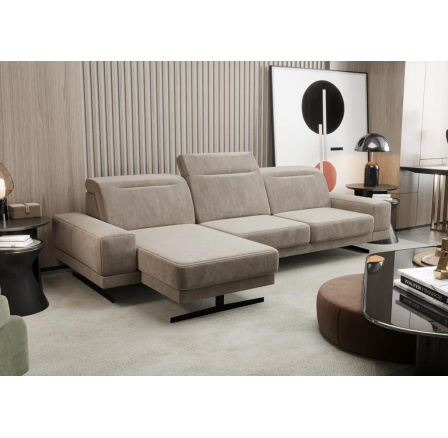 Rohová sedací souprava FIORE MINI 265x180 cm - béžová, levá
