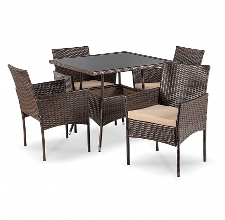 Sada Zahradního Nábytku MORADO Hnědá/Béžová