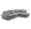 Rohová sedací souprava Carny P Palladium 15 šedá