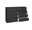 Komoda MALVÍNA M8 140, Černá