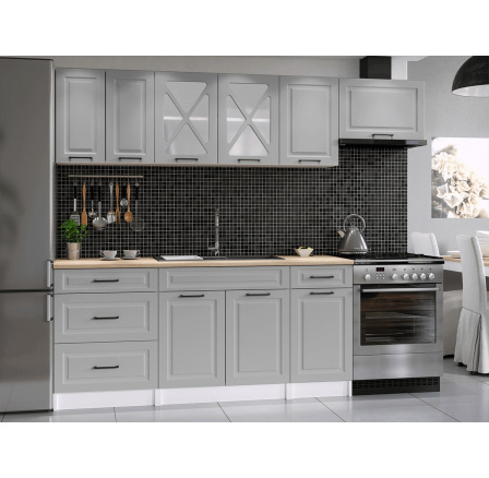 Kuchyňská linka Magda 240/180 popel MAT Kuchyňská linka Magda 240/180 popel MAT