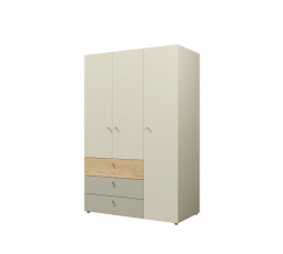Skříň Yuva R1 béžová/dub/eukalyptus