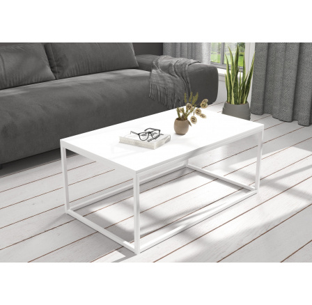 Konferenční stolek NARISA 100x60 Bílý+Bílý