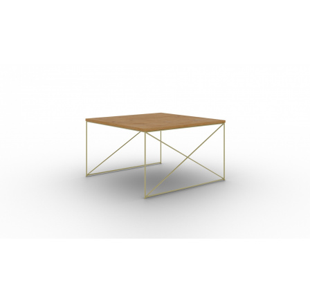 Stolek kávový Nelia Zlatý+Dub Lancelot Stolek kávový Nelia Zlatý+Dub Lancelot