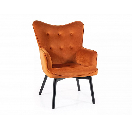 Křeslo CARMEN VELVET, Skořicový Bluvel 4215/Černý mat