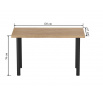 Stůl dub zlatý craft + nohy I černý mat 67x128 STB-FXJG