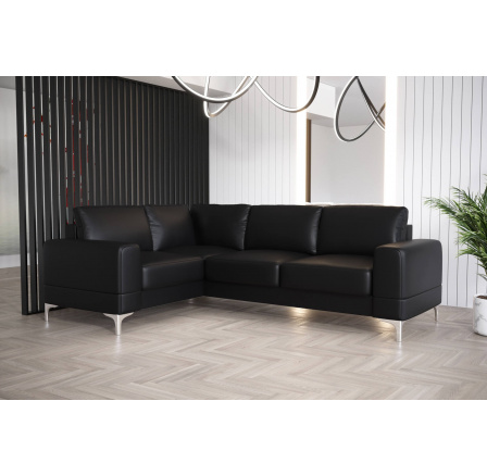 Rohová sedací souprava ARIA II 250x185 - černá eko kůže , levá