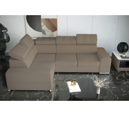 Rohová sedací souprava ROYAL II 210×280 přírodní kůže (ODSTÍNY TMAVÉ BÉŽOVÉ) - Rychlé doručení