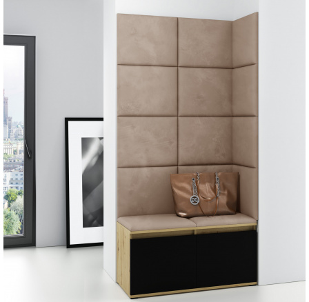 Předsíňová stěna EMI 2, Trinity 04/Artisan + černá