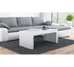 Konferenční stolek TESS, Bílá / bílý pruh