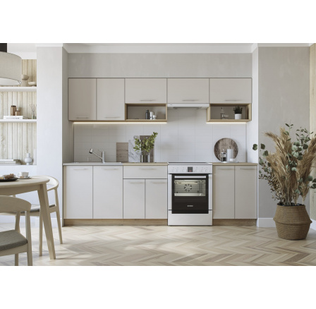 VIOLA 260 kuchyňská sestava korpus: dub cremona, čela: kašmír