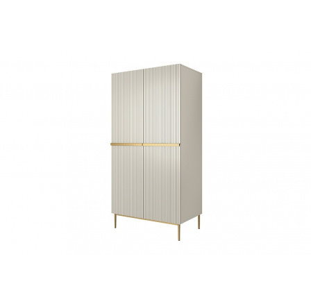 Šatní skříň Nicole, kašmír / zlaté nožky