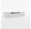 Závěsná TV skříňka NOEMI Bílá+Bílá