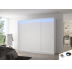 Posuvná skříň s LED osvětlením ANTOS 250 Bílá+Bílá