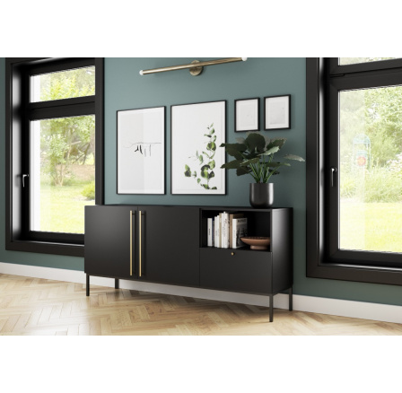 Komoda LANZZI 180, Černý Mat Komoda LANZZI 180, Černý Mat
