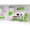 Dětská patrová postel s psacím stolem MAX 1 Zelená, bez matrace 80 X 200 , pro 3 osoby