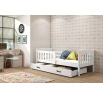 Dětská postel KUBUS 80x160 cm se šuplíkem, s matrací, Bílá/Bílá