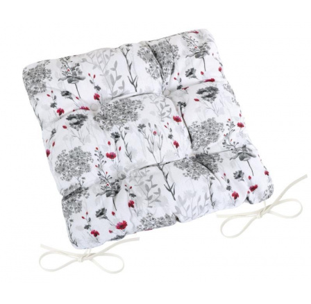 Sedák prošívaný 40x40 cm větvičky šedé