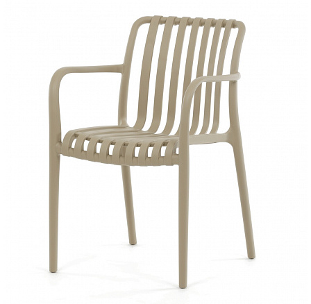 Zahradní židle plast, béžová, CT-X7029 CAP