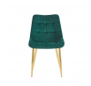 Židle velvet zelená / zlaté nohy J262-1