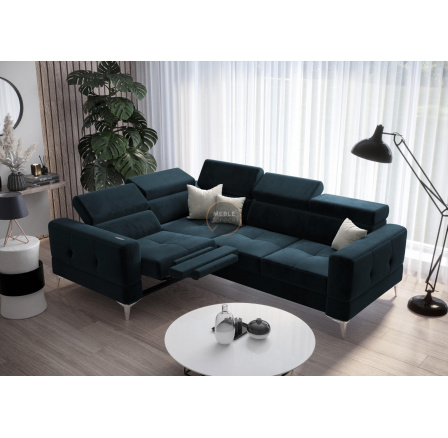 Rohová sedací souprava TOSCANIA , relax s funkcí spaní 185x250 - volitelný odstín - levá