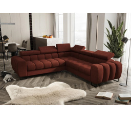 Rohová sedací souprava ASPEN MAX 260x260 cm - cihlová , pravá