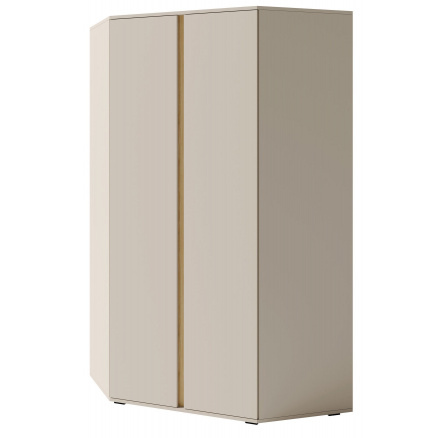 Rohová šatní skříň LUCA LC 2, Béžově-písková/Dub olejovaný