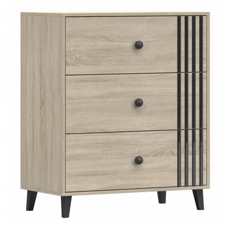 Komoda 3S - FOX 02, Dub Sonoma